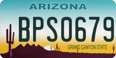 AZ license plate BPS0679