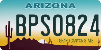 AZ license plate BPS0824
