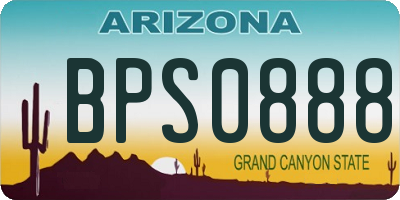AZ license plate BPS0888