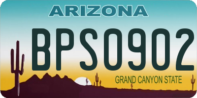 AZ license plate BPS0902