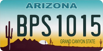 AZ license plate BPS1015