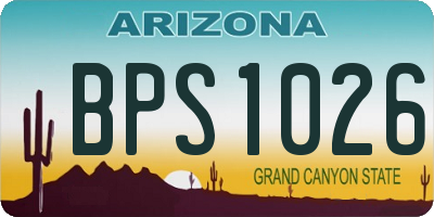 AZ license plate BPS1026
