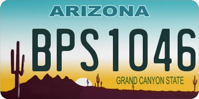 AZ license plate BPS1046