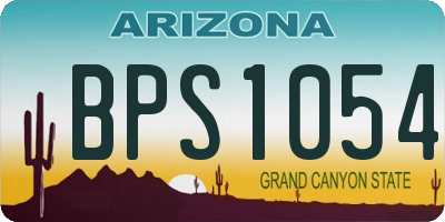 AZ license plate BPS1054