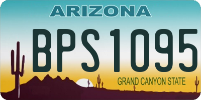 AZ license plate BPS1095