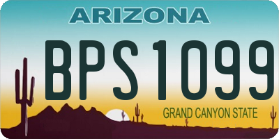 AZ license plate BPS1099