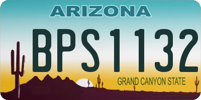 AZ license plate BPS1132