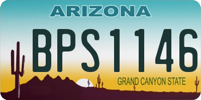 AZ license plate BPS1146