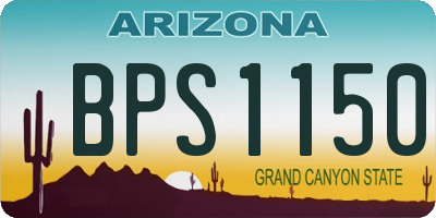AZ license plate BPS1150