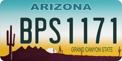 AZ license plate BPS1171