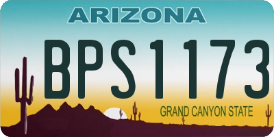 AZ license plate BPS1173