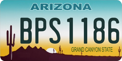 AZ license plate BPS1186
