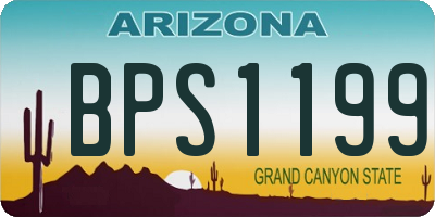 AZ license plate BPS1199
