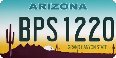 AZ license plate BPS1220