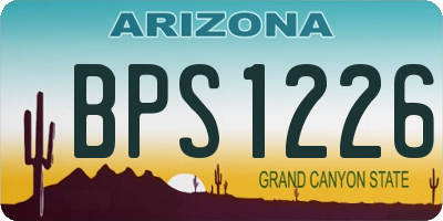AZ license plate BPS1226