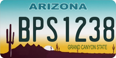 AZ license plate BPS1238