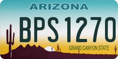 AZ license plate BPS1270