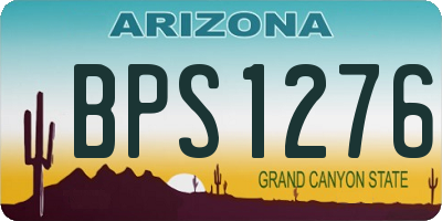AZ license plate BPS1276