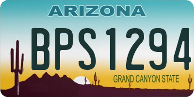 AZ license plate BPS1294