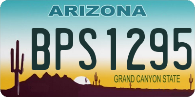 AZ license plate BPS1295