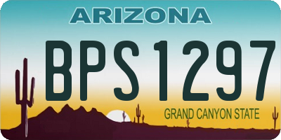 AZ license plate BPS1297