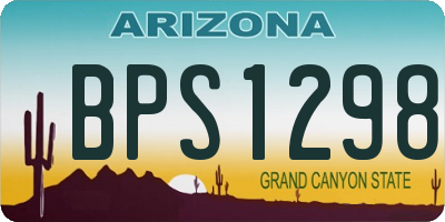 AZ license plate BPS1298
