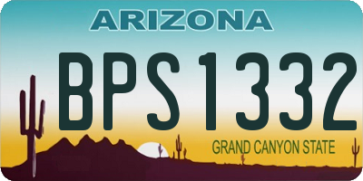 AZ license plate BPS1332