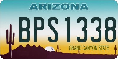 AZ license plate BPS1338