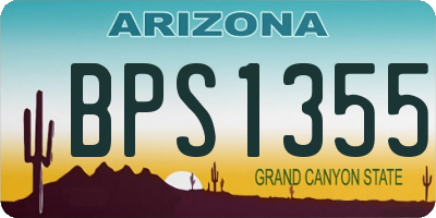 AZ license plate BPS1355
