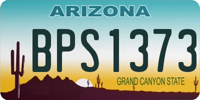 AZ license plate BPS1373