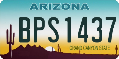 AZ license plate BPS1437