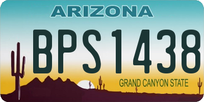 AZ license plate BPS1438