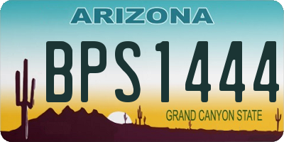 AZ license plate BPS1444