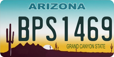 AZ license plate BPS1469