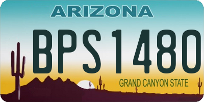AZ license plate BPS1480