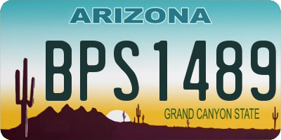 AZ license plate BPS1489