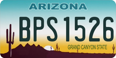 AZ license plate BPS1526