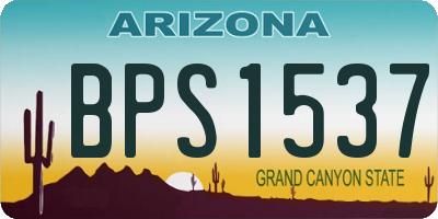AZ license plate BPS1537