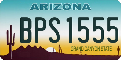 AZ license plate BPS1555