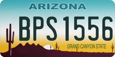AZ license plate BPS1556