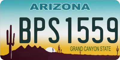 AZ license plate BPS1559