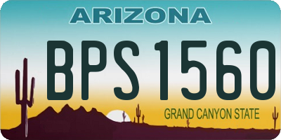 AZ license plate BPS1560