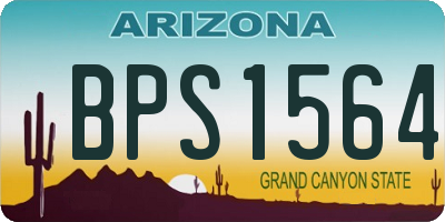 AZ license plate BPS1564