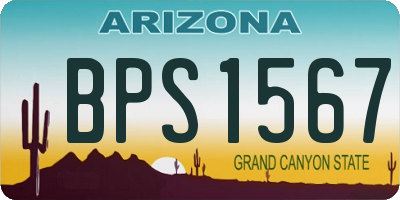 AZ license plate BPS1567