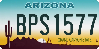 AZ license plate BPS1577