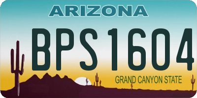 AZ license plate BPS1604