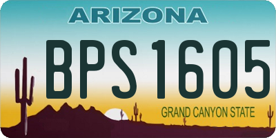 AZ license plate BPS1605
