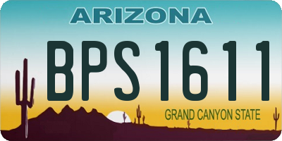 AZ license plate BPS1611