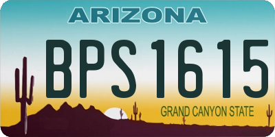 AZ license plate BPS1615