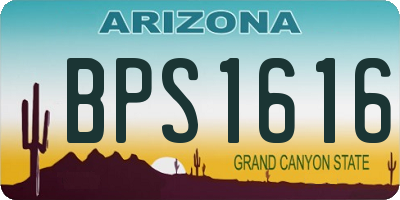 AZ license plate BPS1616